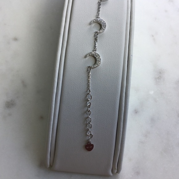 Sterling Silver RP CZ Crescent Bracelet - Picture 17 of 17